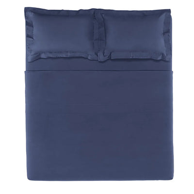 Jogo de Cama Novoli 4 Pçs 200 Fios Percal Marino 100% Algodão Trussardi