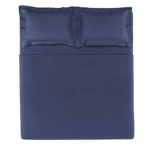 Jogo de Cama Novoli 4 Pçs 200 Fios Percal Marino 100% Algodão Trussardi