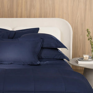 Jogo de Cama Novoli 4 Pçs 200 Fios Percal Marino 100% Algodão Trussardi