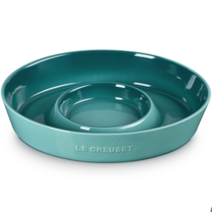 Prato para Aperitivo Cerâmica Signature 34cm Bleu Riviera Le Creuset