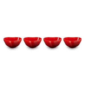 Kit com 4 Mini Bowls Coração Seoul  Vermelho