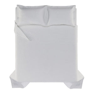 Jogo de Colcha Queen Apolo 3 Pçs 300 Fios 100% Algodão Egípcio Branco Trussardi