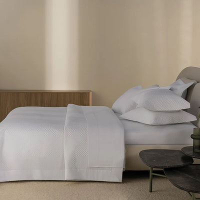 Jogo de Colcha Casal Apolo 3 Pçs 300 Fios 100% Algodão Egípcio Branco Trussardi