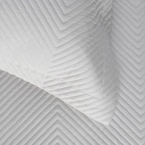 Jogo de Colcha Queen Apolo 3 Pçs 300 Fios 100% Algodão Egípcio Branco Trussardi