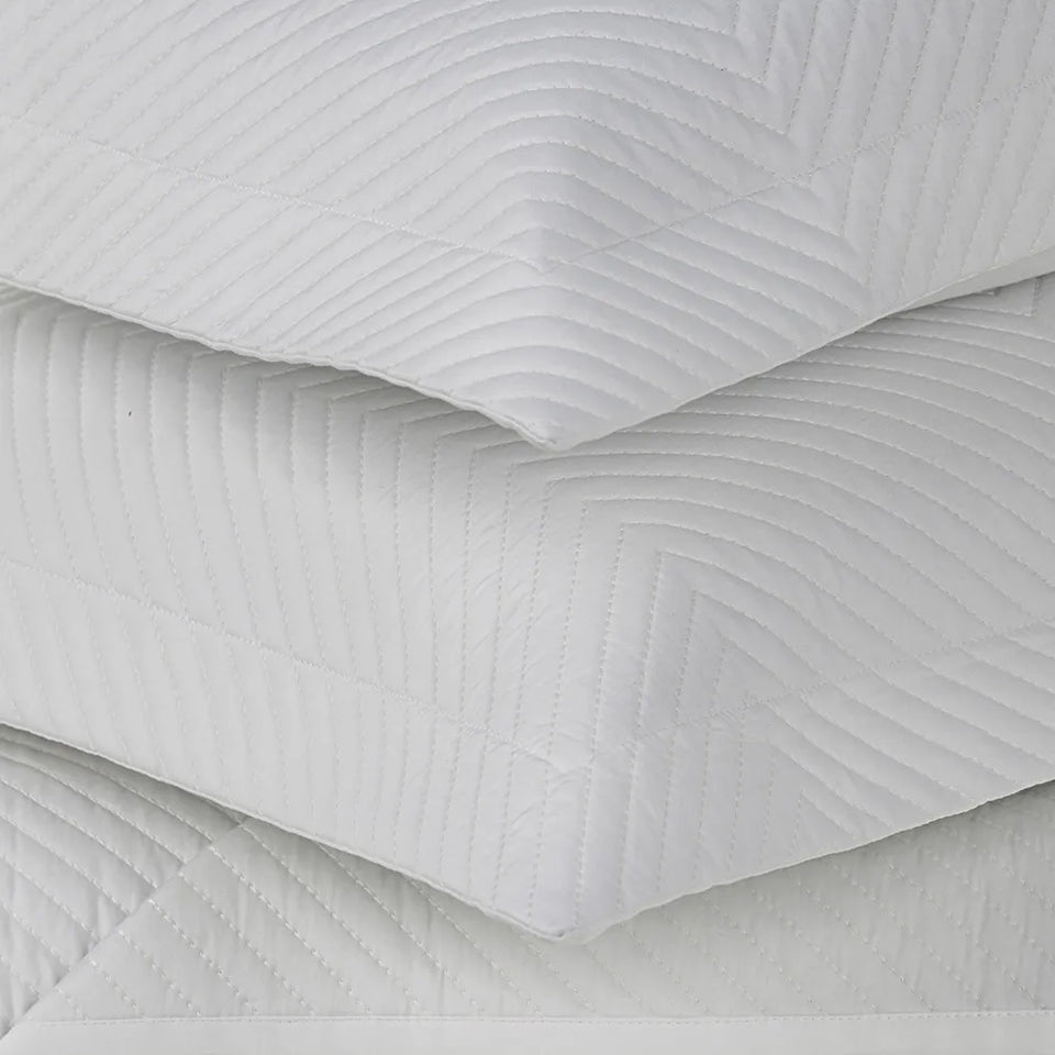 Jogo de Colcha Queen Apolo 3 Pçs 300 Fios 100% Algodão Egípcio Branco Trussardi