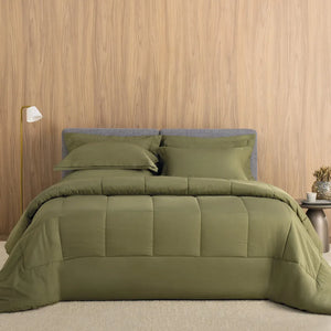 Edredom Vinci 200 Fios Percal 100% Algodão Oliva Trussardi