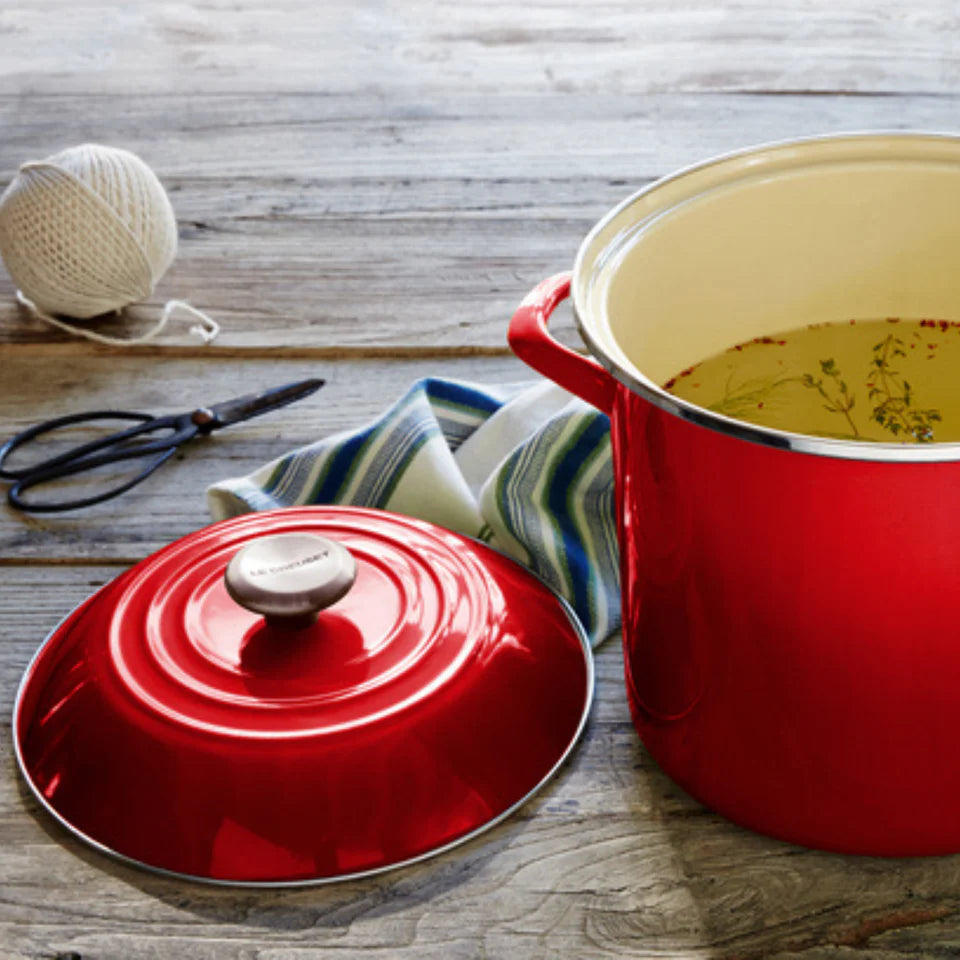 Stockpot Aço Esmaltado Vermelho Pegador Inox 5,7L 20cm Le Creuset