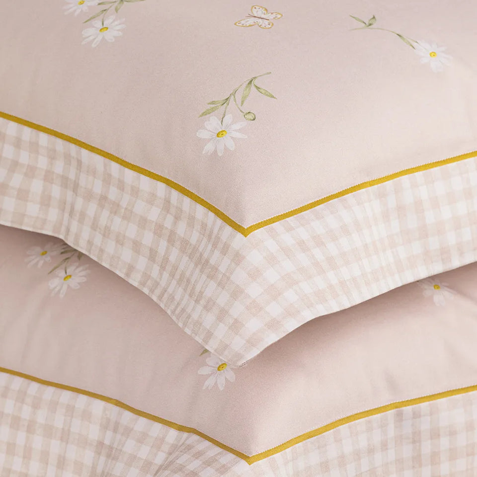 Jogo de Cama Margarida 4 Pçs 300 Fios Cetim 100% Algodão Egípcio Trussardi