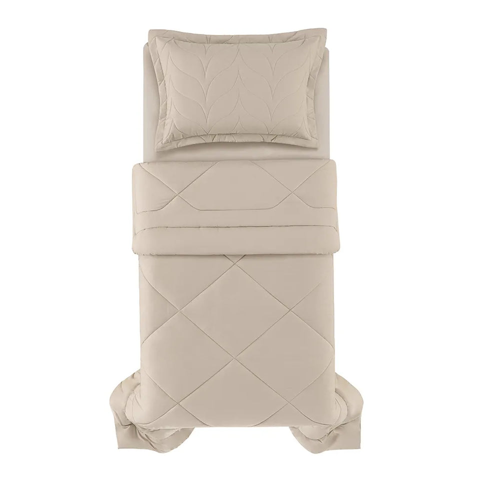 Edredom Grasso 300 Fios Cetim 100% Algodão Egípcio Nocciola Trussardi