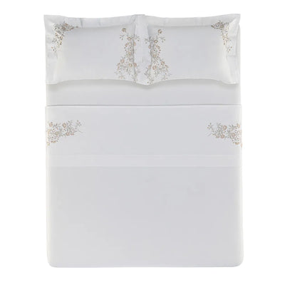 Jogo de Cama Anicia 4 Pçs 300 Fios Cetim 100% Algodão Egípcio Trussardi