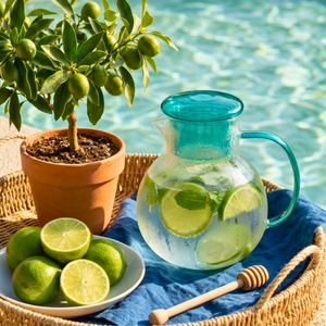 Jarra Vidro Borossilicato Verde 1,2L