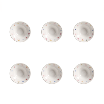 PRÉ-VENDA: Jogo 6 Mini Bowls Cerâmica Primavera 150ml 15,5cm Scalla
