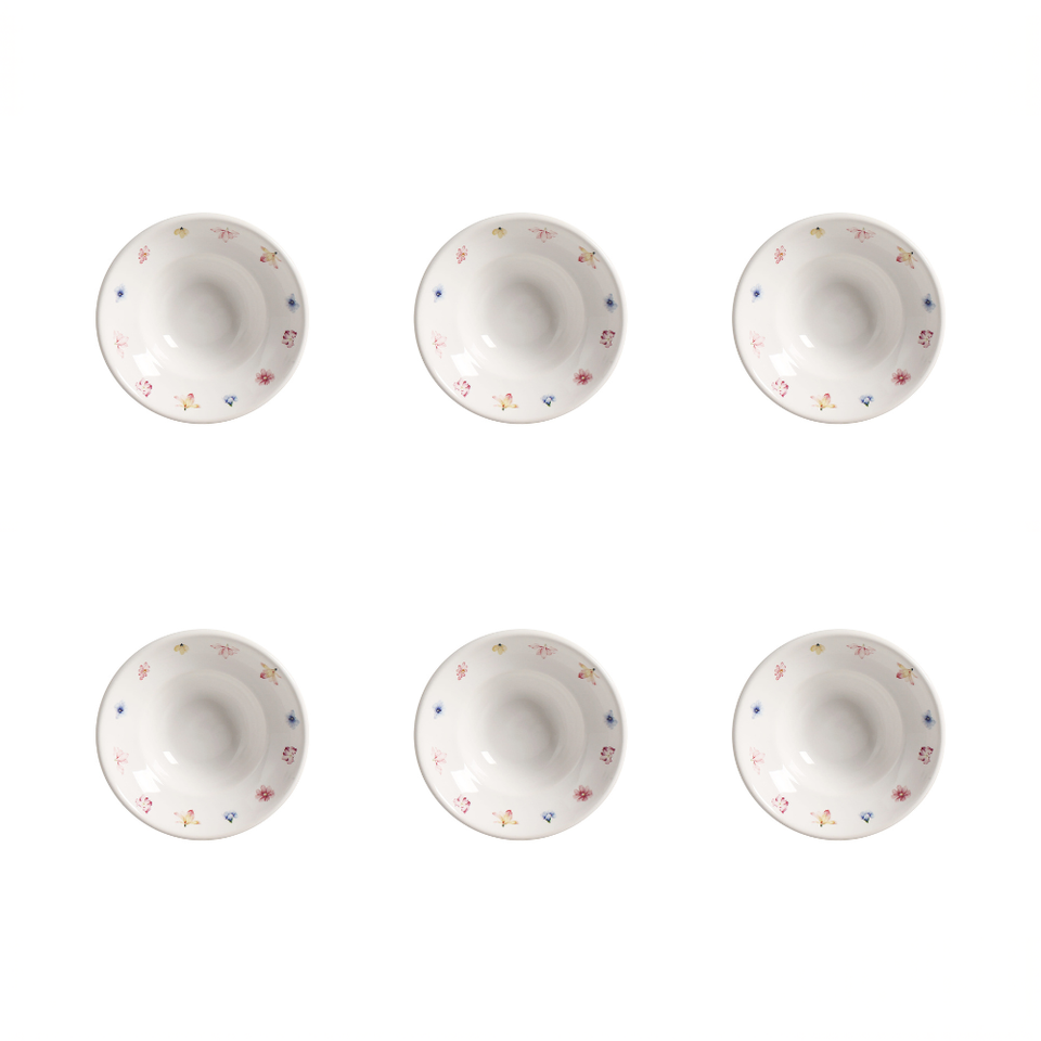 Jogo 6 Mini Bowls Cerâmica Primavera 150ml 15,5cm Scalla