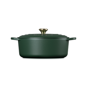 Panela Le Creuset Oval Signature Foret com Pegador Dourado 6,3L 31cm