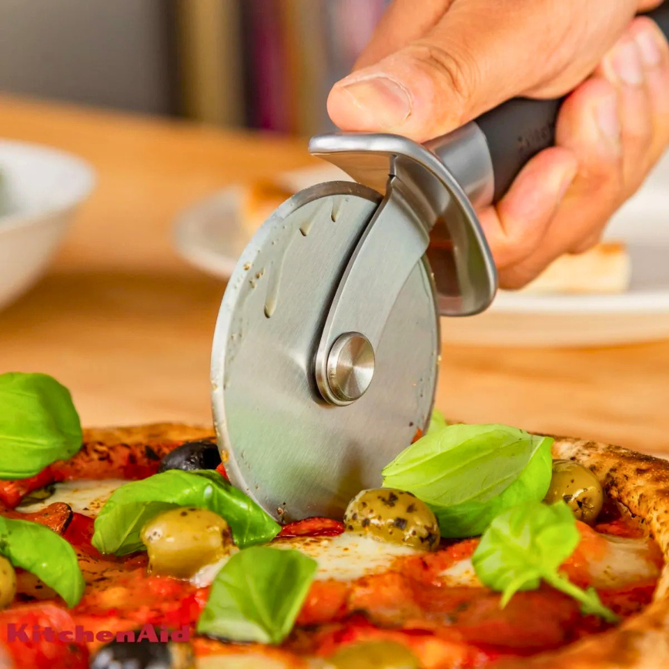 Cortador de Pizza Profissional Lamina Inox Preto KitchenAid