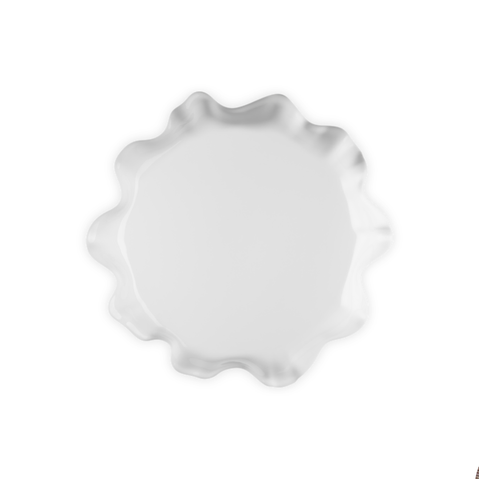 Suporte para Bolo Cerâmica Ruffle Branca 28cm Le Creuset