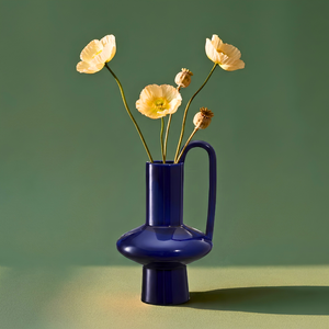 Vaso Ânfora Grande Azul Linha Anello
