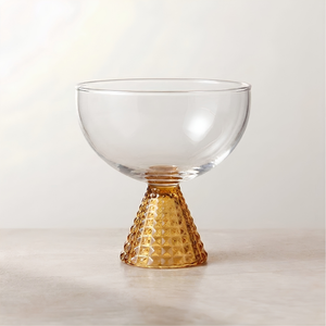 Jogo de 6 Taças Sobremesa Cristal Âmbar 400ml Linha Sintonia