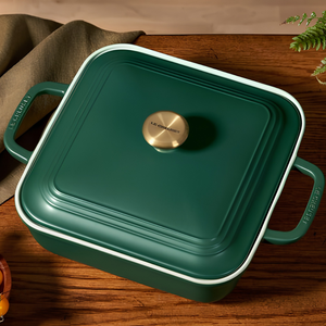 Travessa Quadrada Cerâmica Com Tampa San Fran Foret 2,9L Le Creuset