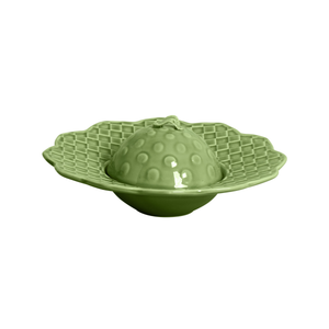 Prato de Risoto com Tampa Cerâmica Verde Florença 29cm Scalla