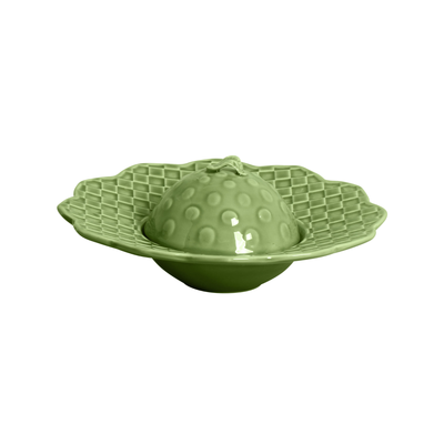 Prato de Risoto com Tampa Cerâmica Verde Florença 29cm Scalla