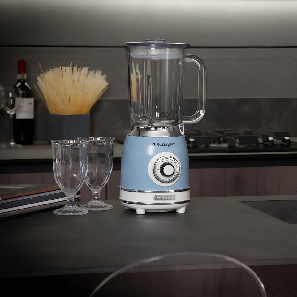 Liquidificador Vintage Azul Copo de Vidro 1,5L 127V 1000W Ariete