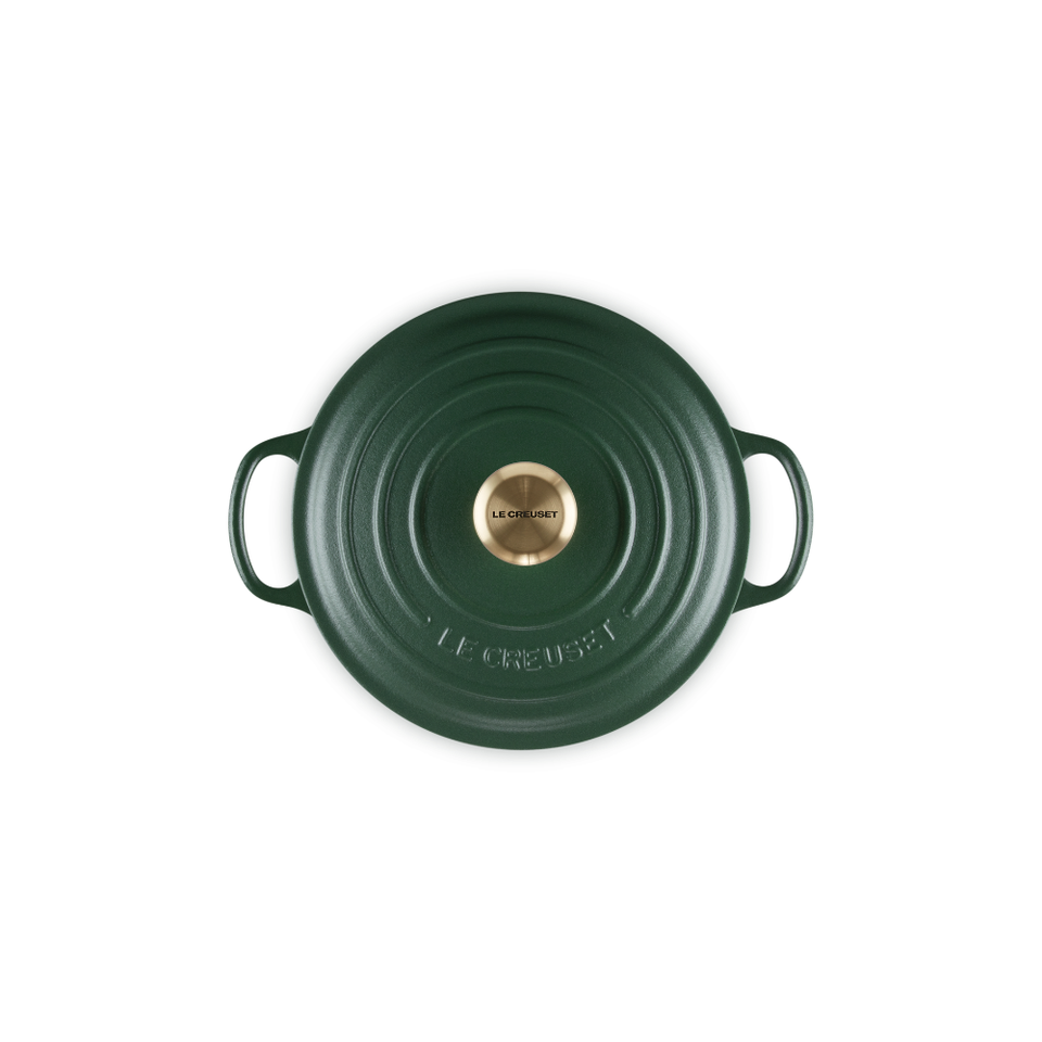 PRÉ-VENDA: Panela Redonda 26cm Signature Foret com Pegador Dourado 5,3L