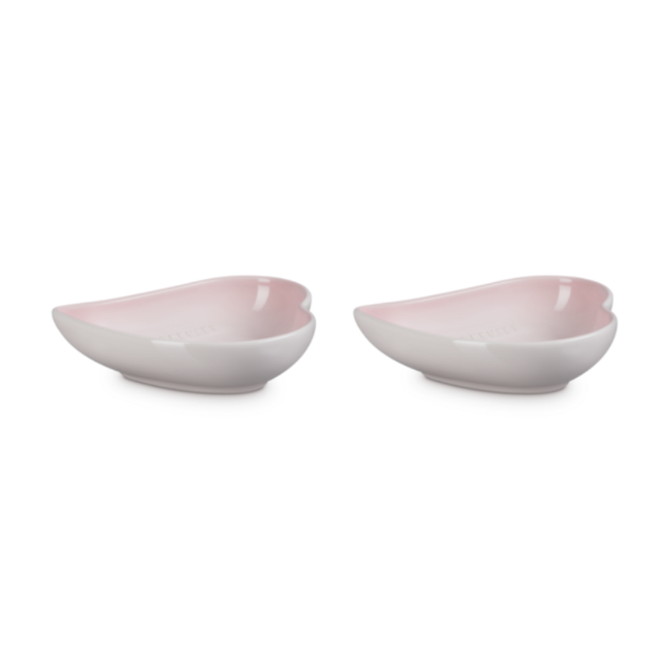 Kit 2 Pratos Coração Sphere Petal Shell Pink 16cm Le Creuset