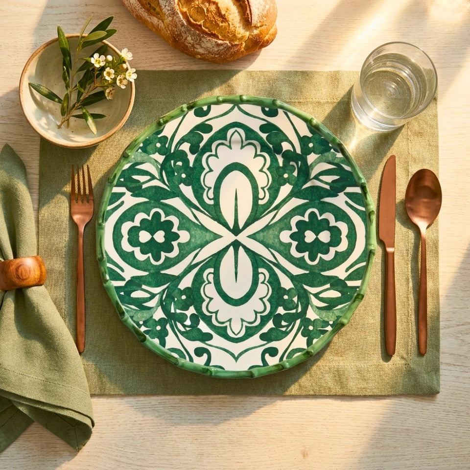 Sousplat Cerâmica Dolce Mare Verde 34,5cm Maison Blanche