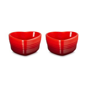 Kit com 2 Ramekin Coração Vermelho