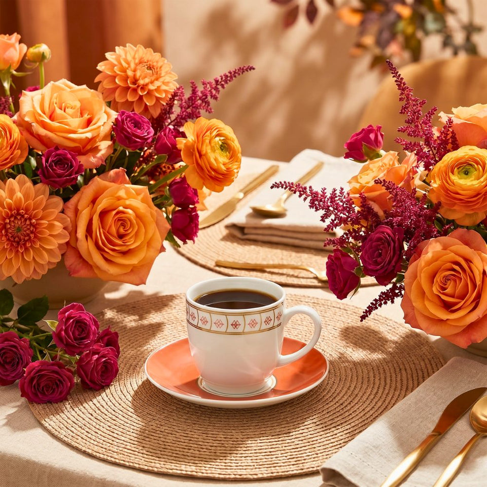 Conjunto com 6 Xícaras de Café Porcelana Colline 100ml Strauss
