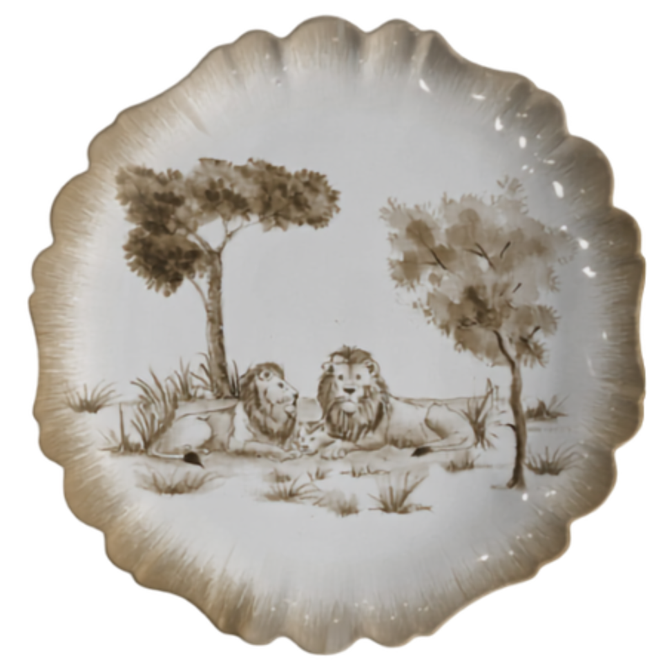 Jogo 6 Pratos Rasos Cerâmica Savana 27,5cm Maison Blanche