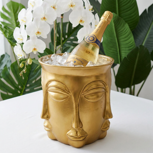 Champanheira Faces Dourado