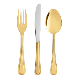 Faqueiro 130 Peças Aço Inox Dourado Avalon Wolff