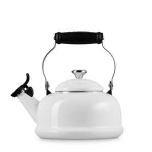 Chaleira Tradicional Com Apito 1,6L Branca Pegador Inox Le Creuset