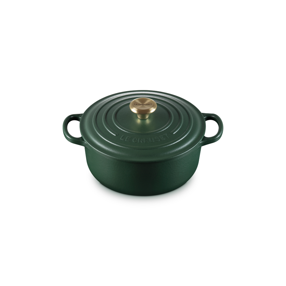 PRÉ-VENDA: Panela Redonda 20cm Signature Foret com Pegador Dourado 2,4L