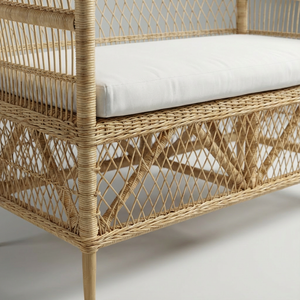 Sofá 2 Lugares Pitrit Rattan Bahali 120x65x82cm