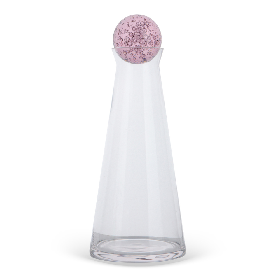 Garrafa Bubble Vidro Rosa 1L Linha Sintonia