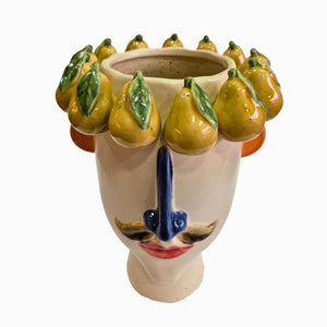 Vaso de Cerâmica Rosto Pera  Frutti d’Arte 29,5cm