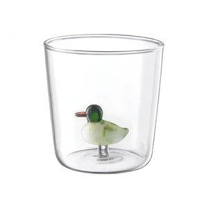 Jogo de 4 Copos Borossilicato 350ml 3D Pato Real