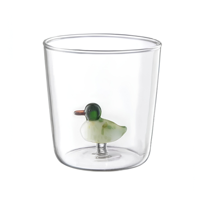 Jogo de 4 Copos Borossilicato 350ml 3D Pato Real