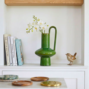 Vaso Ânfora Grande Verde Linha Anello