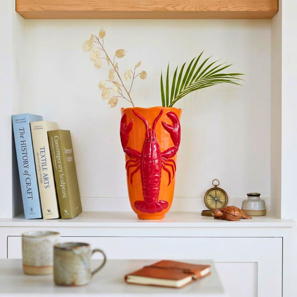Vaso Cerâmica Lobster Laranja