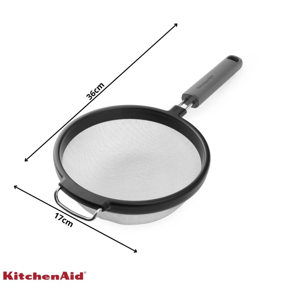 Peneira em Aço Inox Coar Polvilhar Cozinha Cinza KitchenAid