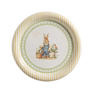 Jogo 6 Pratos Raso Cerâmica Campo de Páscoa 28cm Scalla