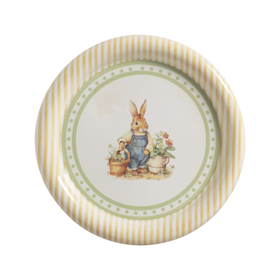 Jogo 6 Pratos Raso Cerâmica Campo de Páscoa 28cm Scalla