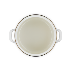 PRÉ-VENDA: Stockpot Aço Esmaltado Branco Pegador Dourado 5,7L 20cm Le Creuset