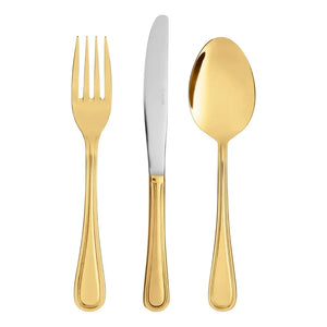 Faqueiro 101 Peças Aço Inox Dourado Avalon Wolff
