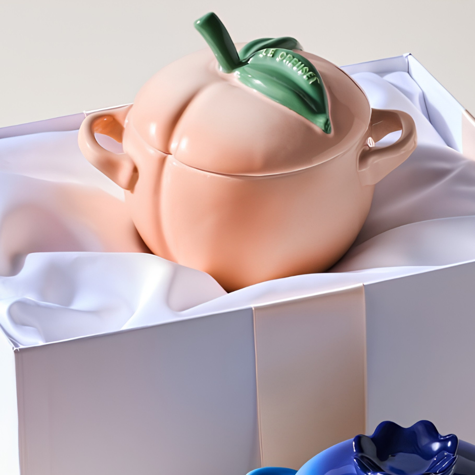 PRÉ-VENDA: Cocotte Cerâmica Pêssego Peche Fruits 580ml Le Creuset