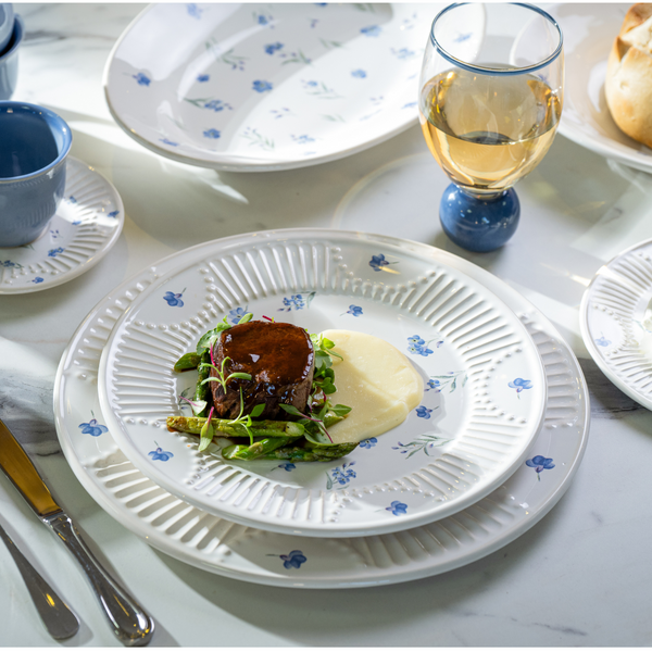 Jogo 6 Pratos Sobremesa Cerâmica Provence 21cm Scalla